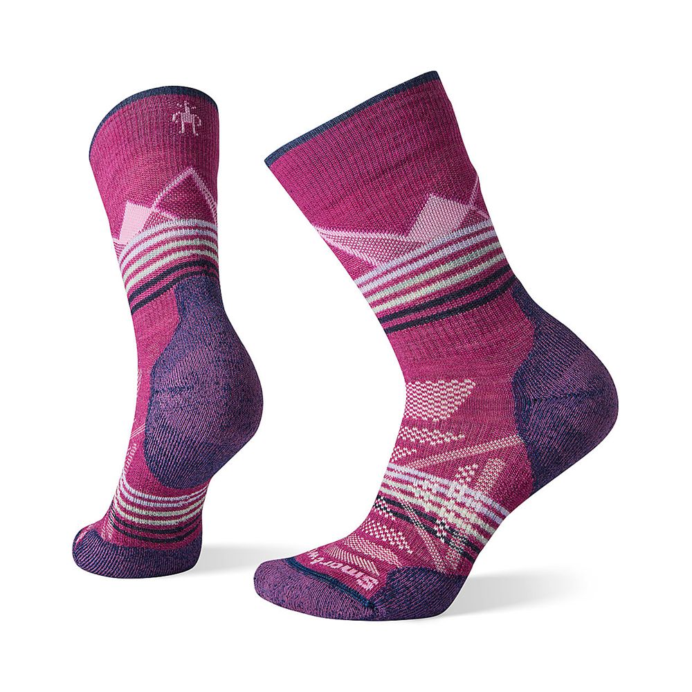 The North Face Socks Womens Australia - The North Face Smartwool Phd Outdoor Lightt Pattern Crew Bur